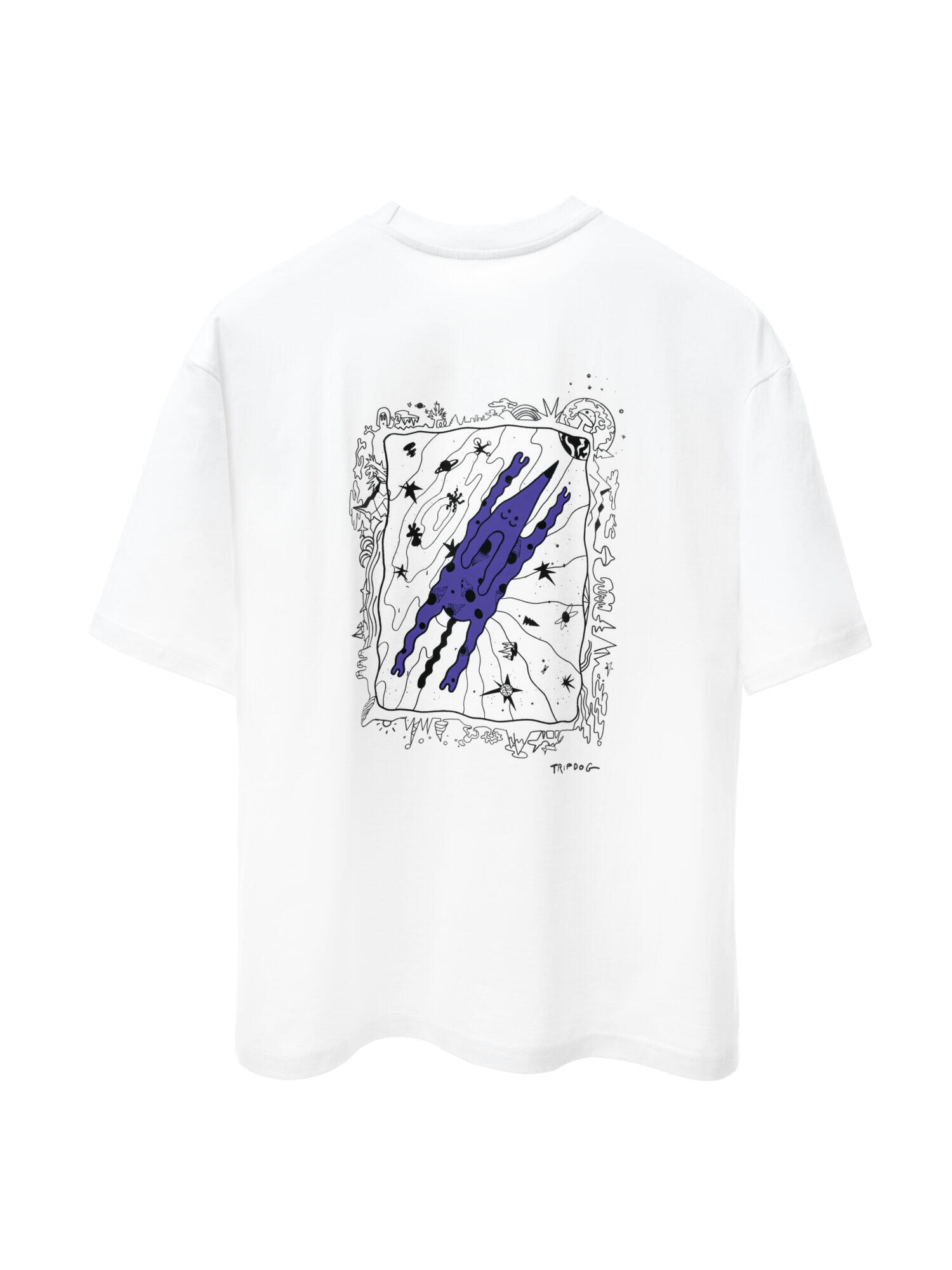 TRIP DOG WHITE – BACK TEE